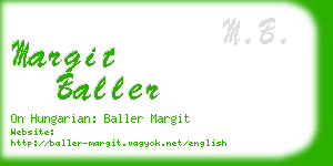 margit baller business card